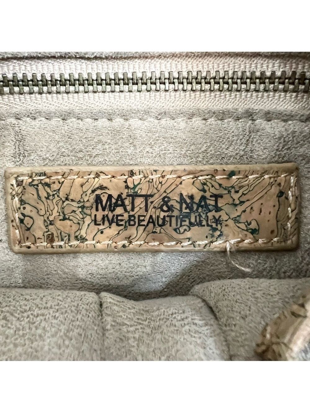 Matt & Nat Montreal vegan coated suede blue crossbody shoulder bag - Picture 7 of 12